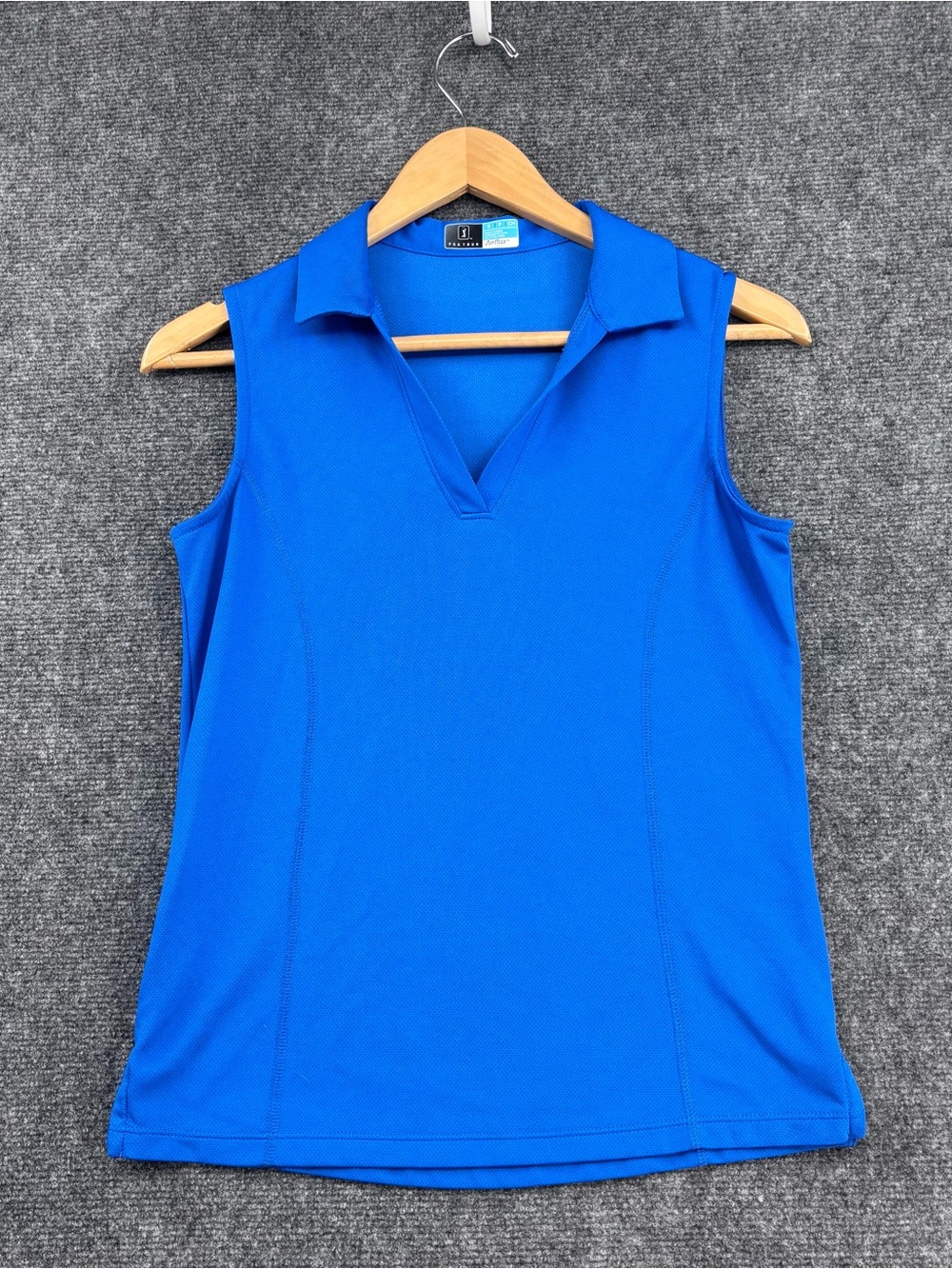 PGA Tour Airflux Sporty Blue Sleeveless Golf Tennis Pickleball Shirt Women’s S